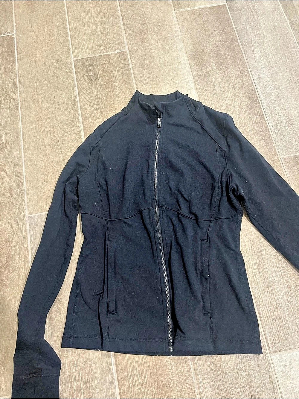 Alo Black Lightweight Zip Jacket Size Medium